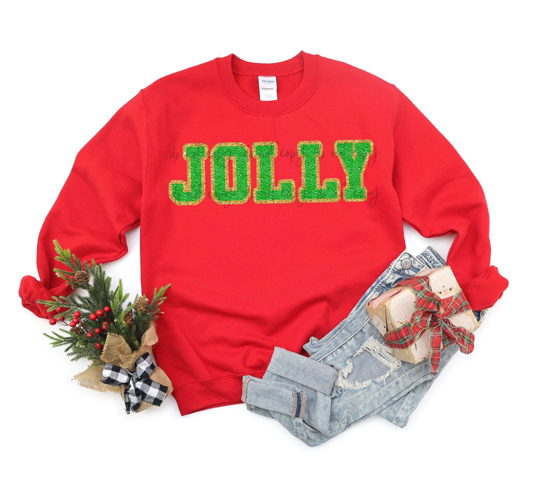 Jolly Faux Chenille Letters TRANSFER