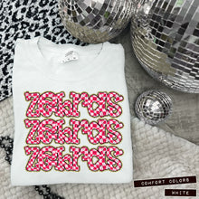 Load image into Gallery viewer, Pink Checker Gold Glitter Mascot Dropdown TRANSFER CAP APR
