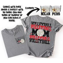 Load image into Gallery viewer, Volleyball Mom Customizable DROPDOWN With Pocket TRANSFER SDD AUGUST
