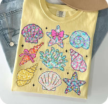Load image into Gallery viewer, Floral Seashell Collage TRANSFER
