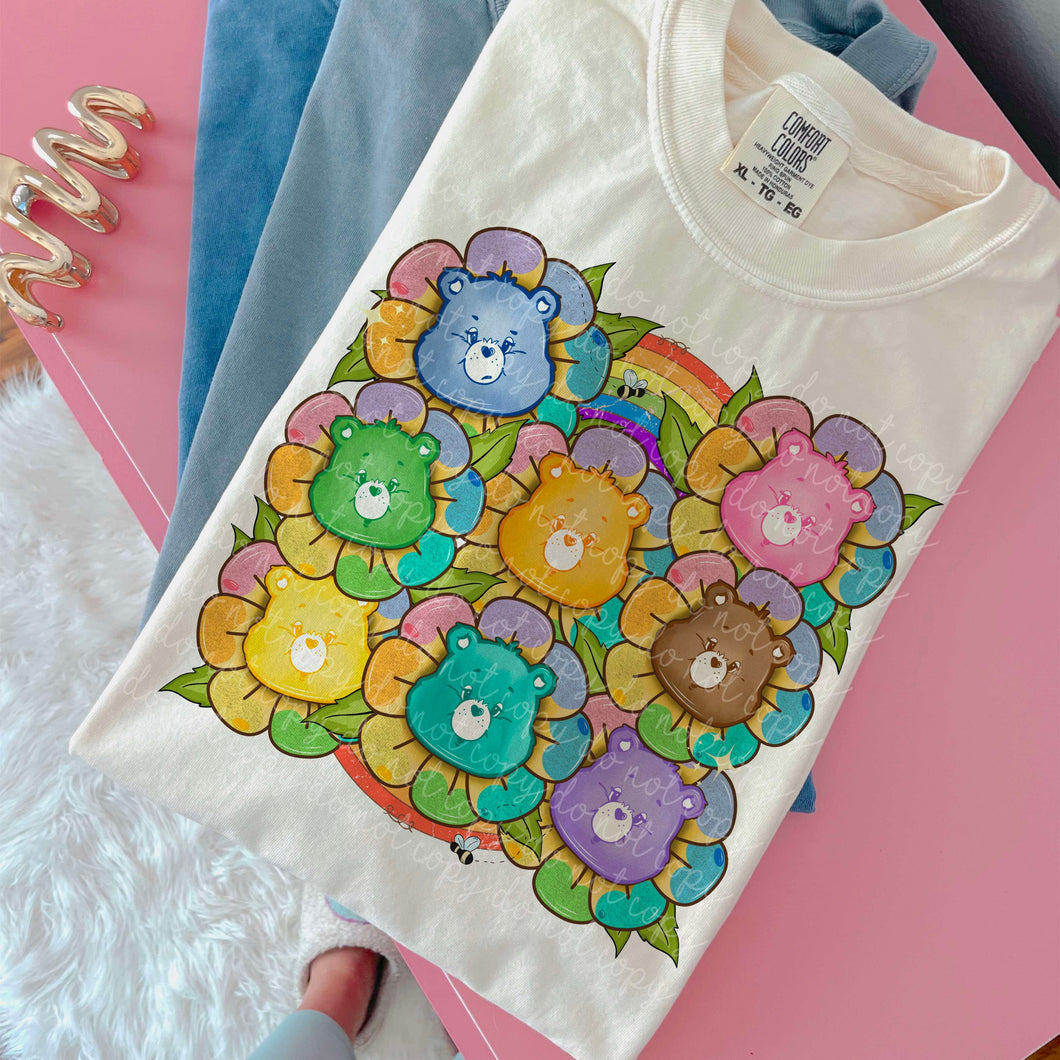 Colorful Bear Flowers TRANSFER MOON TT APR 25