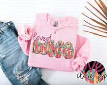 Load image into Gallery viewer, Loved Pink Gold Paintbrush Names DROPDOWN TRANSFER CAP JAN
