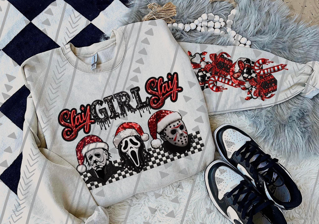 Slay Girl Slay Faux Embroidery With Sleeve TRANSFER TGG