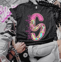 Load image into Gallery viewer, Rainbow Leopard Single Letter Mascot Dropdown TRANSFER CAP APR
