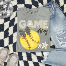 Load image into Gallery viewer, Dalmatian Game Day Softball With Bow DROPDOWN TRANSFER CAP FEB

