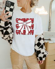 Load image into Gallery viewer, Glitter Names Baseball Bow Stacked TRANSFER CAP FEB
