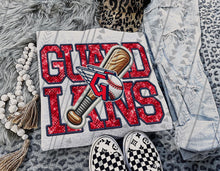 Load image into Gallery viewer, Baseball Faux Embroidery Mascots Dropdown TRANSFER TGG SEP 24
