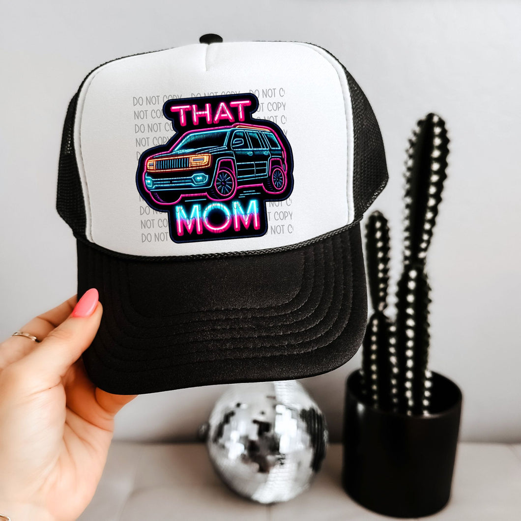 That Black SUV Mom  - Faux Hat Patch 3-4” DTF TRANSFER - OSD