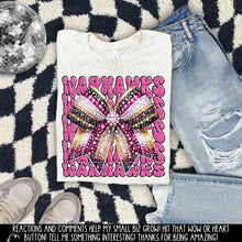 Load image into Gallery viewer, Pink Faux Rhinestone Bow Mascots Dropdown TRANSFER CAP SEPT 24
