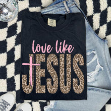 Load image into Gallery viewer, Love Like Jesus Leopard With Pink Cross TRANSFER ET MAR 26
