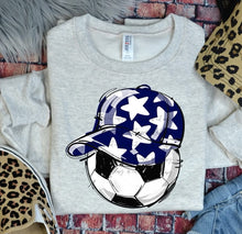 Load image into Gallery viewer, Play Ball Soccer Happy Face Hat DROPDOWN TRANSFER BIA
