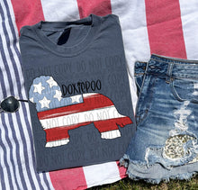 Load image into Gallery viewer, Patriotic Dog Designs Black Text SWD MAY DROPDOWN TRANSFER
