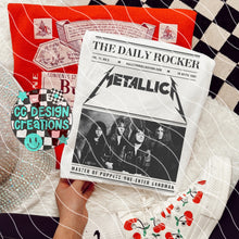 Load image into Gallery viewer, Rock N Roll Newspaper Dropdown TRANSFER CCDC MAR 26

