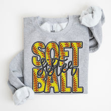 Load image into Gallery viewer, Softball Faux Embroidery Names DROPDOWN TRANSFER SDD

