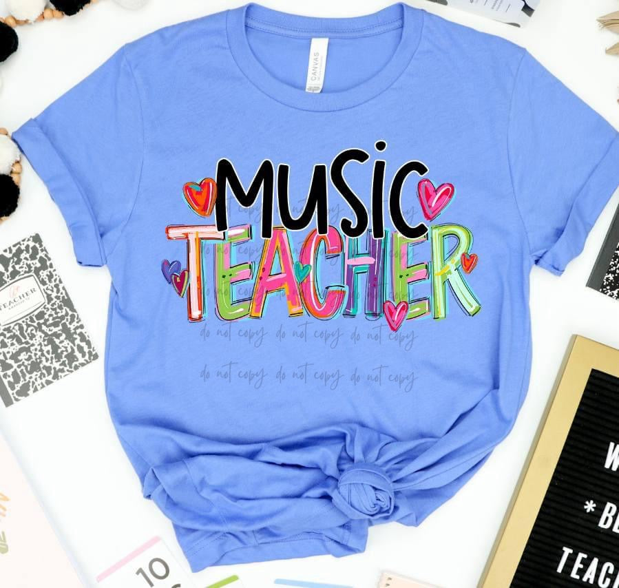 Music Teacher Teacher Doodle TRANSFER