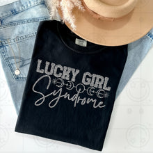 Load image into Gallery viewer, Lucky Girl Syndrome Glitter Faux Embroidery TRANSFER HMWK JAN
