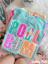 Load image into Gallery viewer, Beach OR Pool Bum Bright Star Checker Bow DISTRESSED DROPDOWN TRANSFER CARTER APR 26
