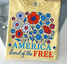 Load image into Gallery viewer, America Land Of The Free Flowers TRANSFER
