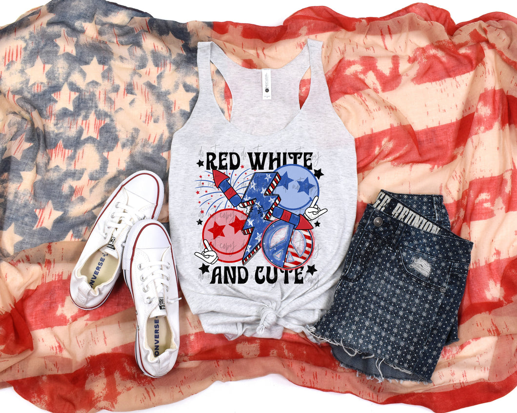 Red White And Cute TRANSFER