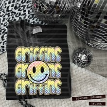 Load image into Gallery viewer, Rainbow Checker Happy Stacked Mascots Dropdown TRANSFER CAP JUNE 25
