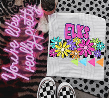 Load image into Gallery viewer, Preppy Bright Floral Mascot Dropdown TRANSFER CAP MAY
