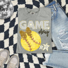 Load image into Gallery viewer, Dalmatian Game Day Softball With Bow DROPDOWN TRANSFER CAP FEB
