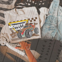 Load image into Gallery viewer, Monster J Trucks Checkered DROPDOWN TRANSFER TGG MAR
