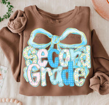 Load image into Gallery viewer, Blue Preppy Bow Plaid School Grades DROPDOWN TRANSFER
