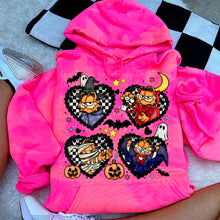 Load image into Gallery viewer, Black Checker Heart Halloween Gar_ield With SLEEVE OPTION DROPDOWN TRANSFER MOON JULY 25 NOSTALGIC HALLOWEEN COLLAB NDC X MOON
