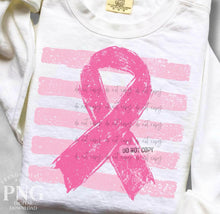 Load image into Gallery viewer, Pink Ribbon Stripes Distressed DTF TRANSFER TUESDAY
