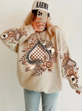 Load image into Gallery viewer, Checkered Spade Floral Brown With SLEEVE OPTION TRANSFER AGCM JAN
