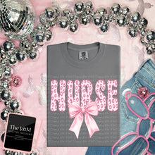 Load image into Gallery viewer, Pink Cheetah Bow Faux Embroidery Names TRANSFER JM FEB
