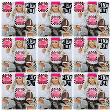Load image into Gallery viewer, Pink Out Mascot Gold Glitter Chenille DROPDOWN TRANSFER
