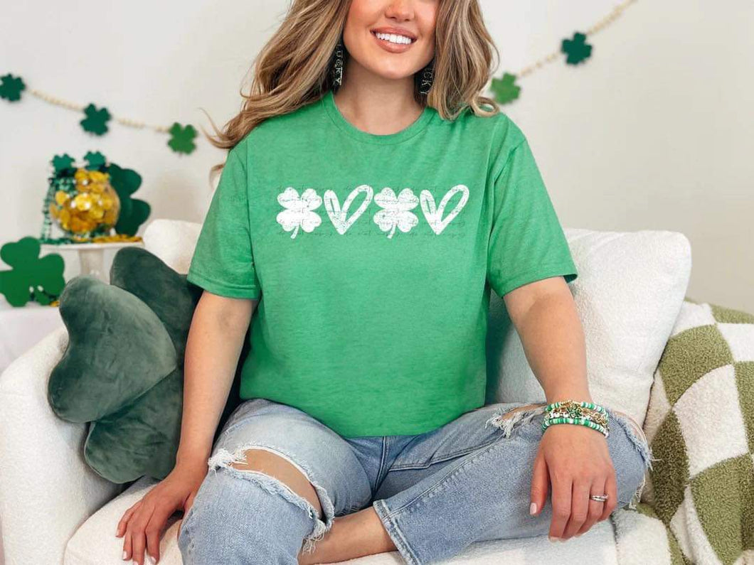 Shamrock Heart Distressed TRANSFER