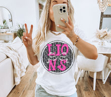 Load image into Gallery viewer, Pink Lace Mascot Bow Dropdown TRANSFER CAP FEB
