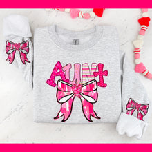 Load image into Gallery viewer, Coquette Valentine Bow Names DROPDOWN TRANSFER SDD
