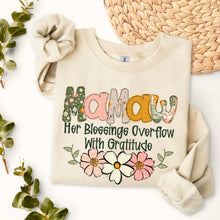 Load image into Gallery viewer, Her Blessings Overflow With Gratitude Names DROPDOWN TRANSFER SDD JAN
