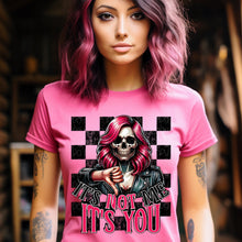 Load image into Gallery viewer, It’s Not Me It’s You BLK Checkered Skull TRANSFER DWS
