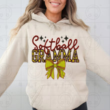 Load image into Gallery viewer, Softball Names Bow Faux Embroidery TRANSFER HMWK JAN

