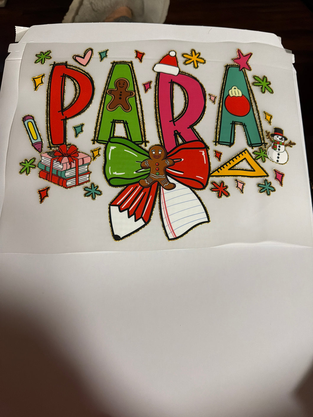 Para Bright Gingerbread RTS DTF TRANSFER