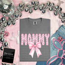 Load image into Gallery viewer, Pink Cheetah Bow Faux Embroidery Names TRANSFER JM FEB
