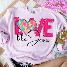 Load image into Gallery viewer, Love Like Jesus Pink Brush Heart TRANSFER CSD
