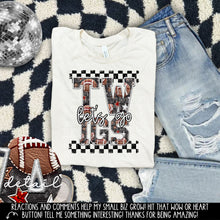 Load image into Gallery viewer, Let’s Go Football Faux Embroidery Checkered Mascots DROPDOWN TRANSFER CAP 24
