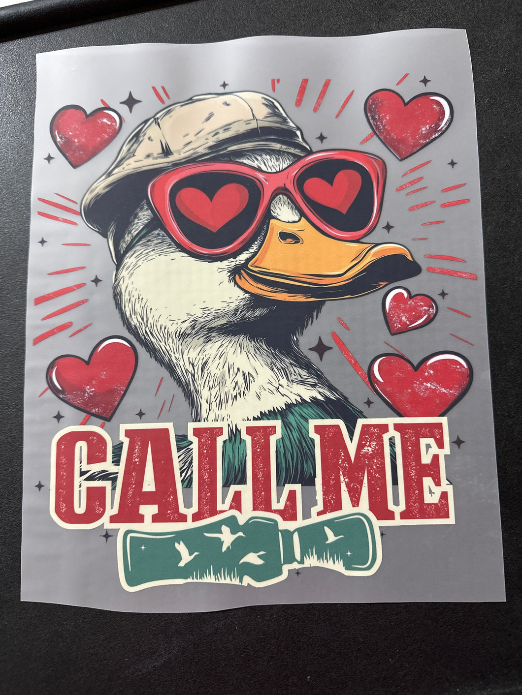 Call Me Valentines Duck RTS DTF TRANSFER