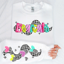 Load image into Gallery viewer, Bright Checkered Mascot With Sleeve Option DTF TRANSFER CSD
