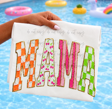 Load image into Gallery viewer, Mama Checker Cherry Stripes TRANSFER ET MAY 26
