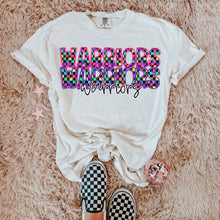 Load image into Gallery viewer, Colorful Checkered Stacked Mascot Dropdown TRANSFER CAP
