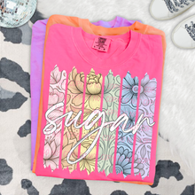 Load image into Gallery viewer, Rainbow Floral Names 4 Square TITLE DROPDOWN TRANSFER CSD APR 26
