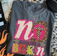 Load image into Gallery viewer, No Longer Broken Leopard Checker Block Letters TRANSFER DWD NOV 25
