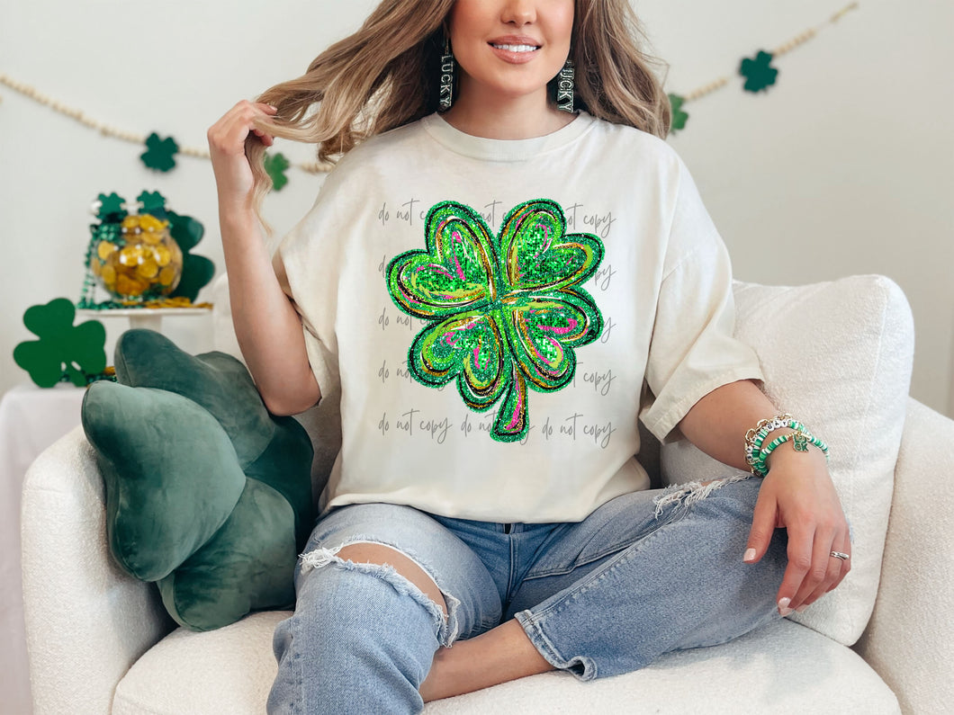 Glitter Shamrock TRANSFER